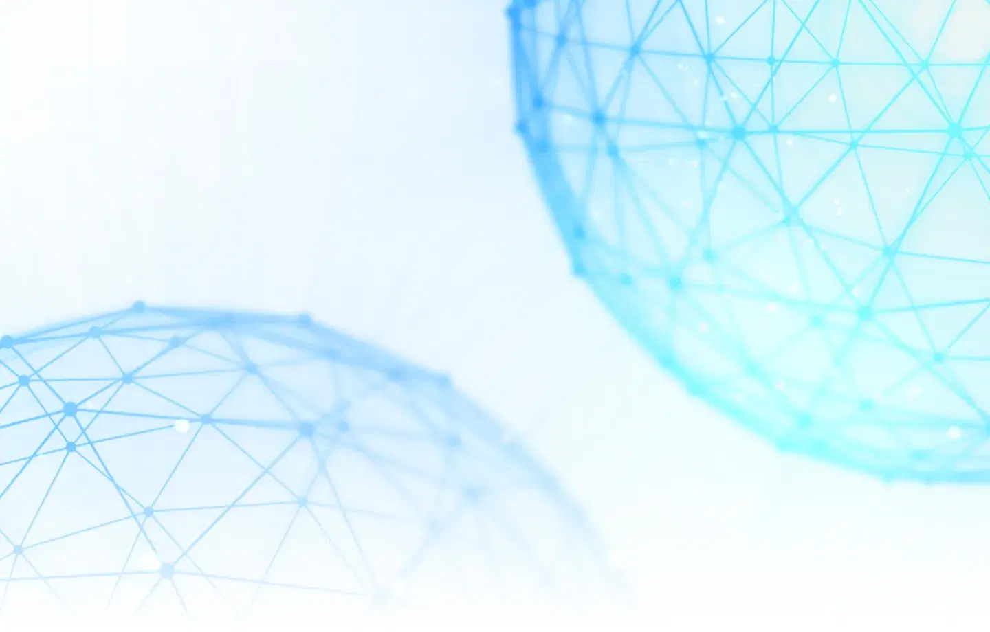 Red de nodos y líneas conectadas que representa la interconexión de datos e inteligencia artificial